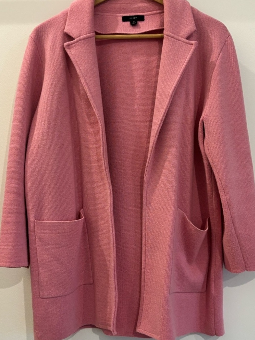 J Crew Sophie Open Front Blazer Cardigan size M Pink